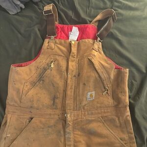 Men’s Carhartt Overalls Duct Lined R36 36x32